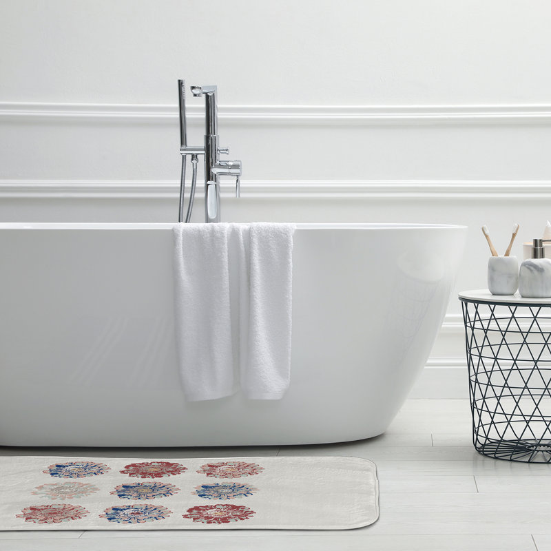 Tapis de bain Happy Hippy, L 21 po x L 34 po, Rouge