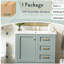 Ensemble de meuble-lavabo moderne avec lavabo 30 po, meuble-lavabo moderne avec porte à fermeture douce et 3 tiroirs (vert)