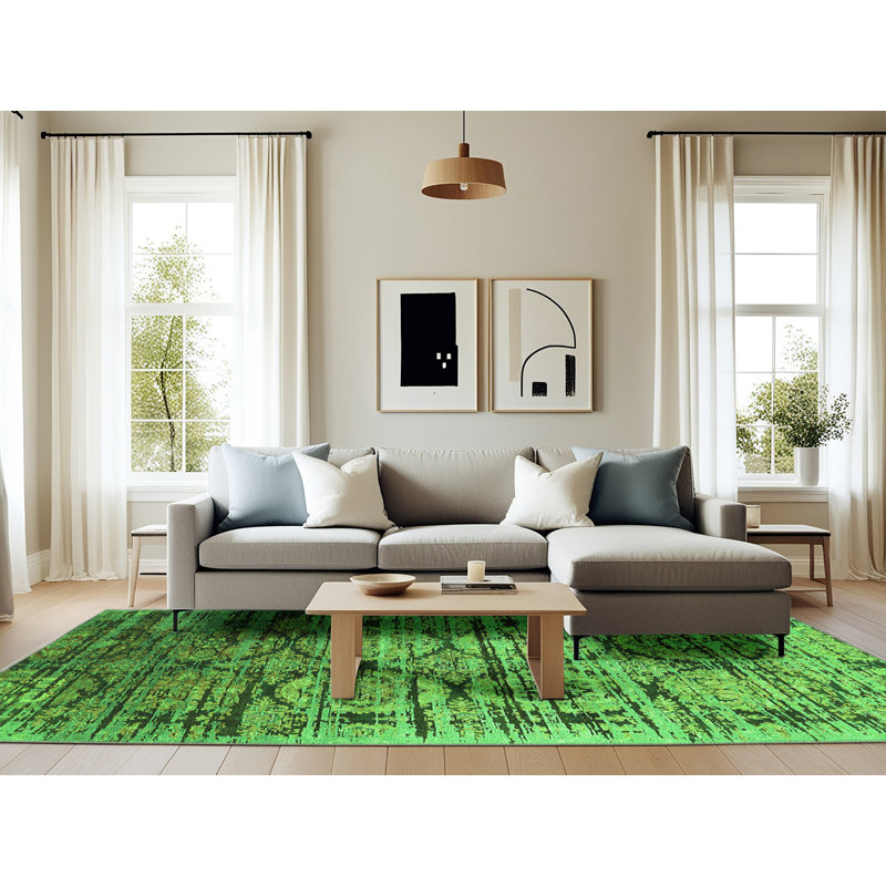 Washable Oriental Indoor Rug, Rectangle 6' x 9'