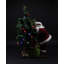 Figurine de père Noël avec arbre 30 lumières à DEL vert et rouge à piles 30 po