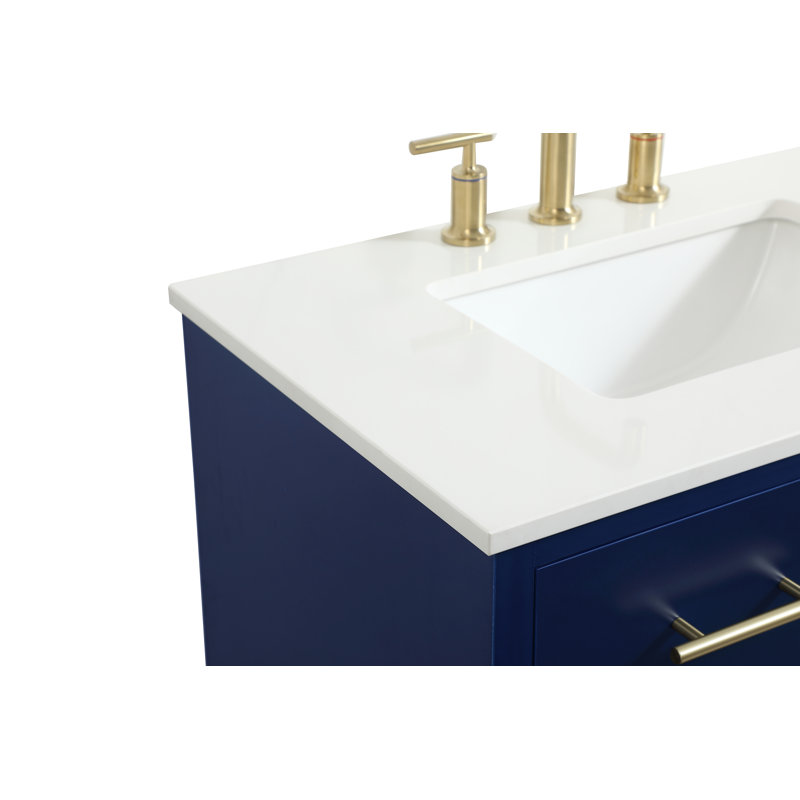 Ensemble de meuble-lavabo simple 30 po Cyrus, Bleu