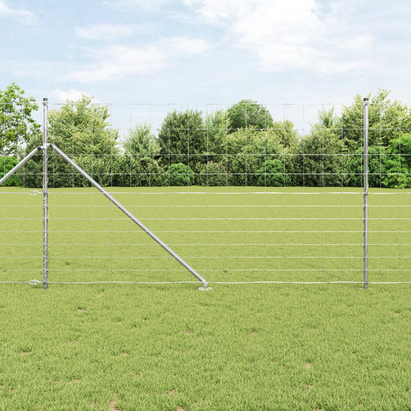 Vidaxl Field Fence Galvanised Steel, 140cm H x 5000cm W