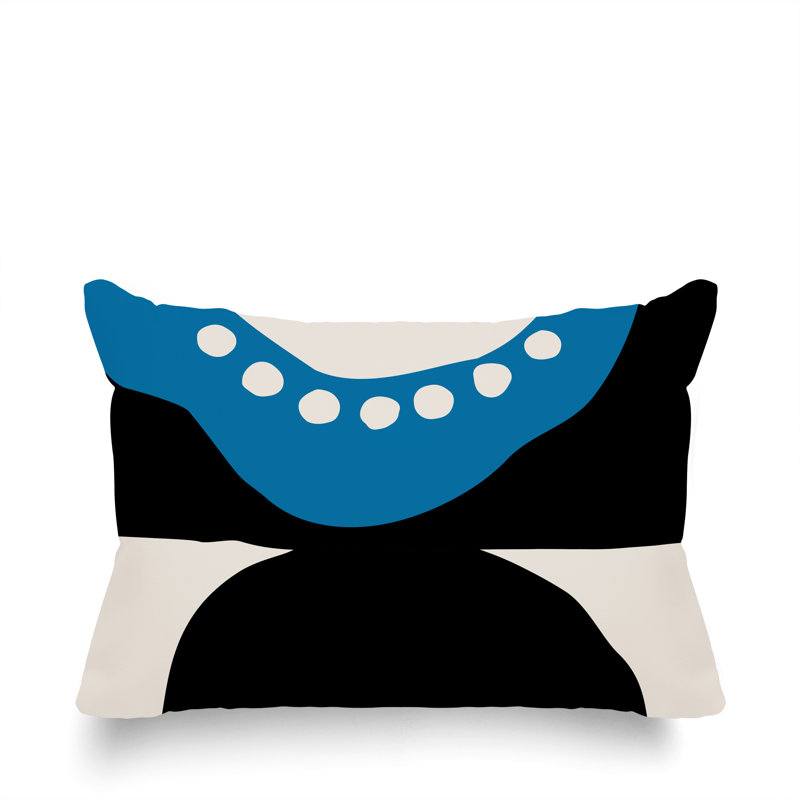 Coussin lombaire réversible intérieur / extérieur Sofi Minimalist, H 14 po x l 20 po, Turquoise