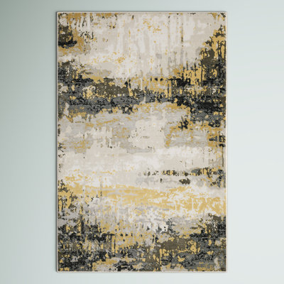 Tapis gris / doré Belinda
