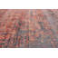 Tapis unique en viscose noué à la main bleu clair / rouge des années 2010 4 pi 11 po x 7 pi 4 po Janina