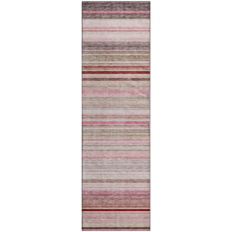 Premium Machine Washable Prisco Pink Rug