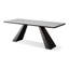 Blanc / noir pierre rectangulaire + table de salle à manger papillon feuille de fer-1061959963