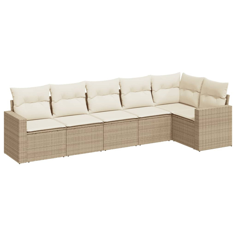 Ensemble de canapé d'extérieur Vidaxl beige, blanc crème