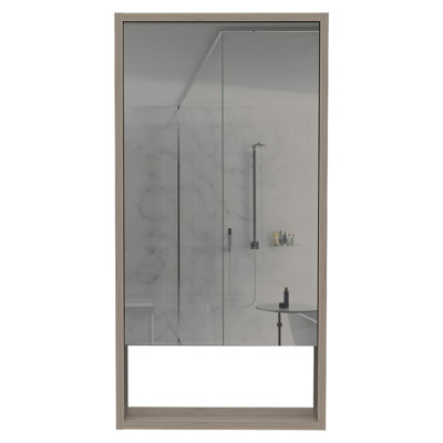 Mariana Medicine Cabinet, One External Shelf, Single Door Mirror Two Internal Shelves