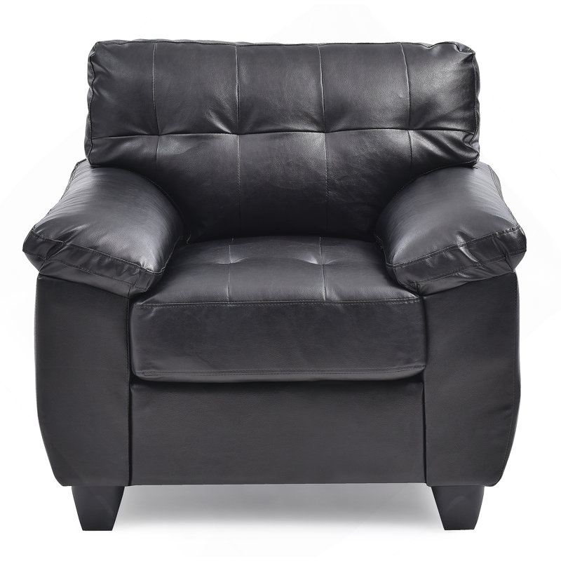 Fauteuil d'appoint noir élégant et confortable, Noir