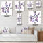 Horloge murale mauve Wildflowers I-225633785