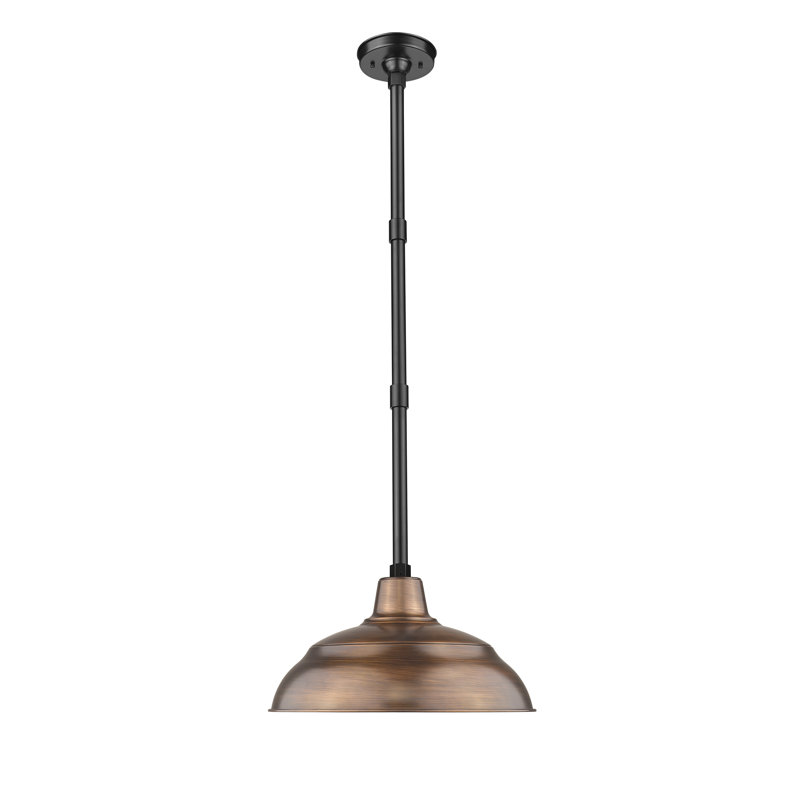 Camila 1 - Light Single Pendant, 9.25"H x 17"W x 17"D, Satin Black