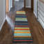 Multicolore tapis rayé antidérapant pour le salon, le couloir et le vestibule Ottohome-52820130