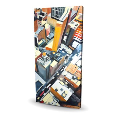 High Top View of Buildings in New York - Industrial Canvas Decor