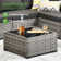 Baili 5 - Person Outdoor Wicker Sectional Seating Group with Cushions, Modern Modular Rattan Conversation Set, Patio Furniture Set with Wide Armrest