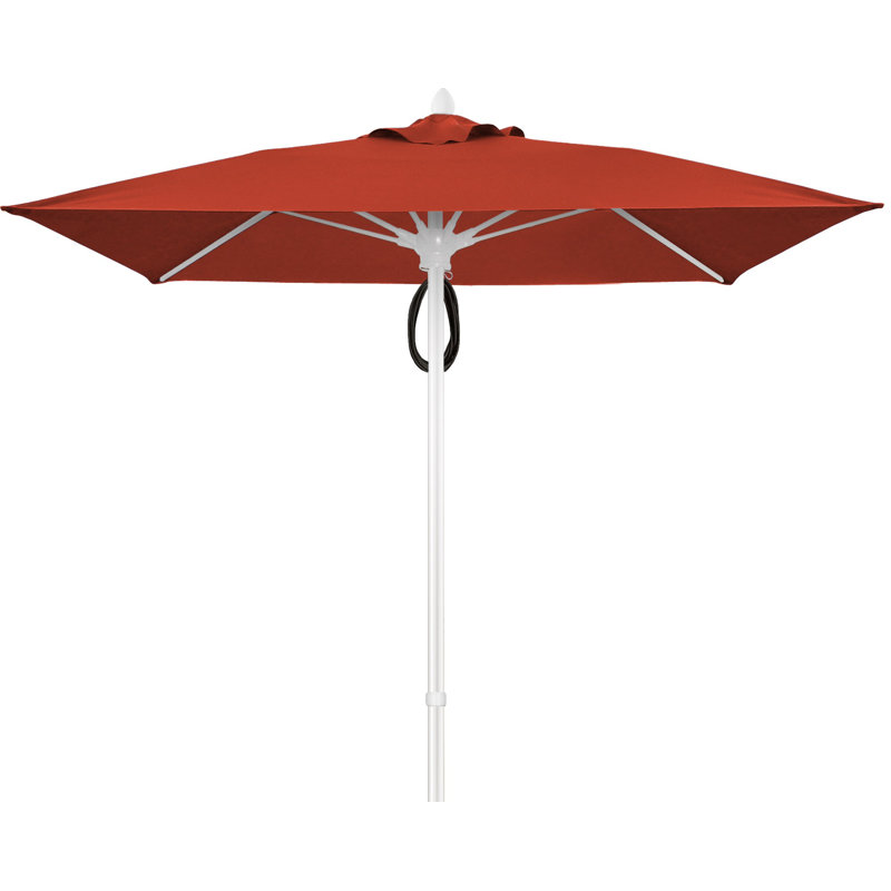 Parasol de marché carré 6 pi Prestige, Blanc, Sunbrella® terre cuite