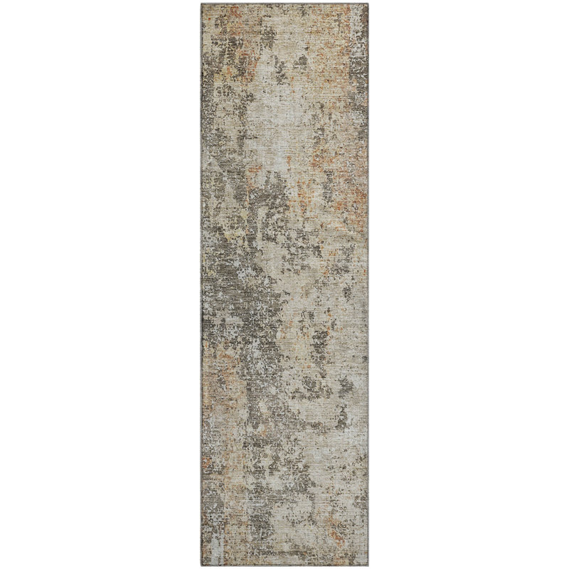 Premium Machine Washable Gurubaksh AMF1161 Modern Rug, Runner 2'3" x 7'6"