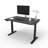 Skyscraper Electric Height Adjustable Standing Desk, Dual Motor and Digital Control with Memory, 48x30, Charcoal Strand Top with Black Frame-945850927