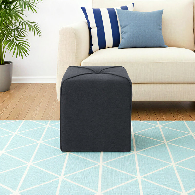 Repose-pieds Cassella, Polyester gris anthracite foncé