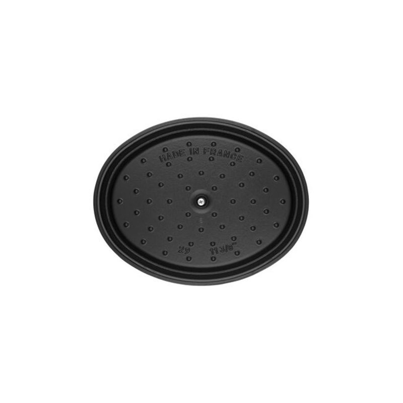 Staub Cast Iron 1.06-qt Oval Cocotte, 1.06 Quart, Black Matte