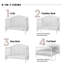 Ensemble de chambre de bébé 2 pièces avec lit de bébé, commode et surmatelas amovible Camden-102095745