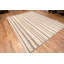 Tapis à motif géométrique moderne à fond crème et à rayures minimalistes One-of-a-Kind