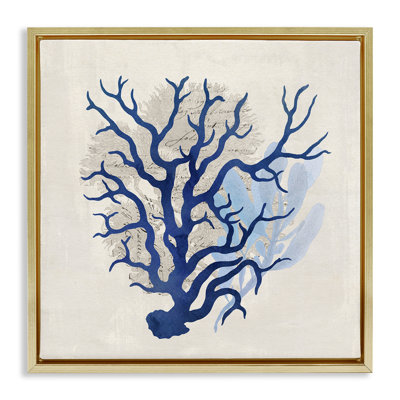 "Blue Coral Branches", art mural encadré par Susan Arnot