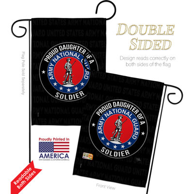 2 côtés 19 po x 13 po Ensemble de drapeaux de jardin «Army Proud Daughter Soldier»