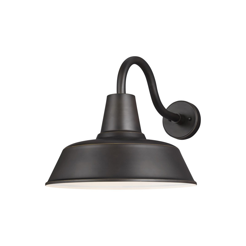 Luminaire de grange d'extérieur Blakeston, H 15 po x l 16 po x P 16 po, Non, Bronze antique
