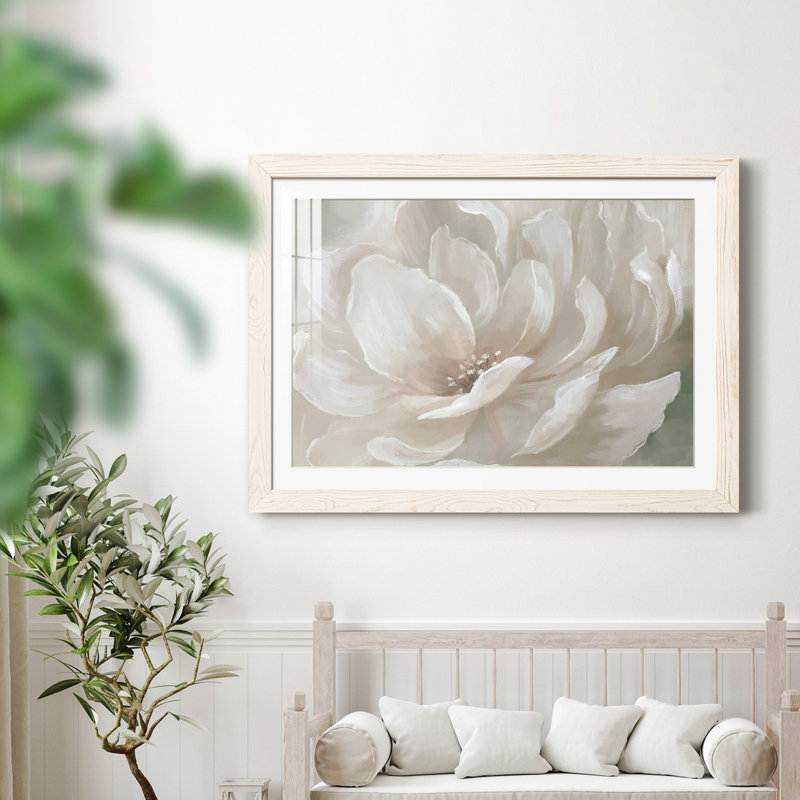 Pêche parfaite - peinture encadrée, H 20 po x l 17 po x P 1,5 po, Cadre blanc