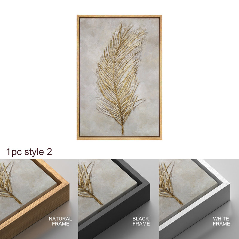 Grunge, feuilles de palmier tropicales, photos rétro rustiques modernes, impression numérique sur toile, art numérique encadré WIN62