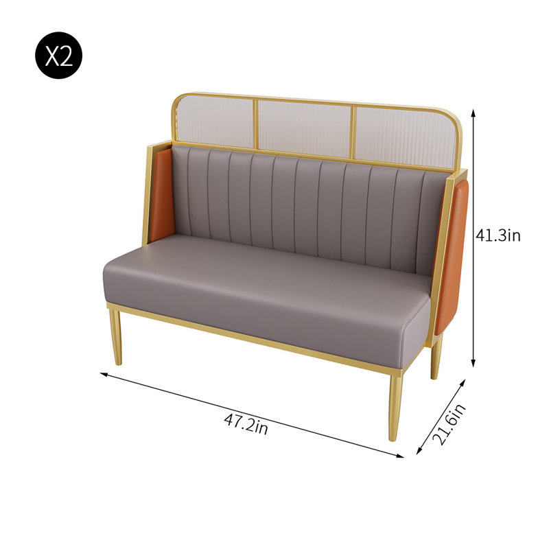 Banc rembourré en similicuir Light Luxury