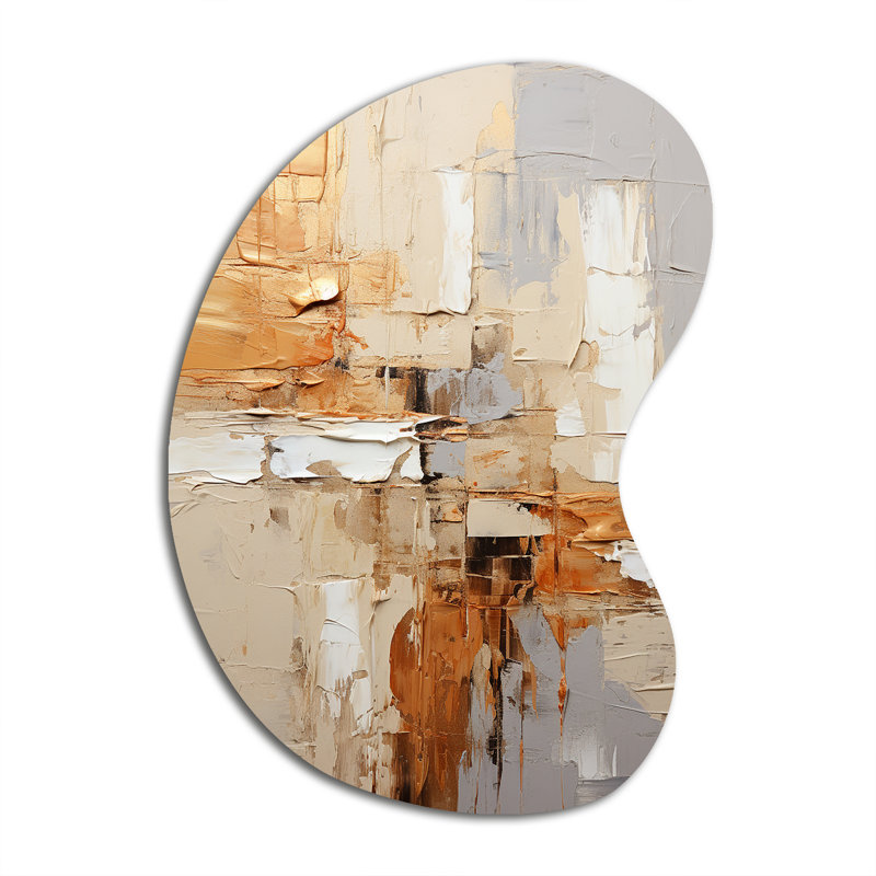 Combinaison de gris géométrique et collage II, H 39 po x l 28 po