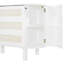 Grand lit avec motif tissé moderne et rangement caché - blanc, pour un décor polyvalent, les compartiments blancs et les vibrations rustiques ajoutent de la chaleur à votre