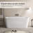 55‘’ Freestanding Soaking Acrylic Bathtub
