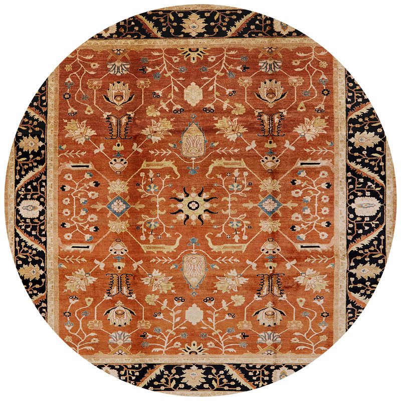 Tapis brun / noir Swarthofthi, Rond 6 pi