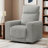 Weddel 37.2" Wide Modern Corduroy Power Recliner with Swivel and Glider