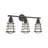 3 light brown finish bathroom wall sconce