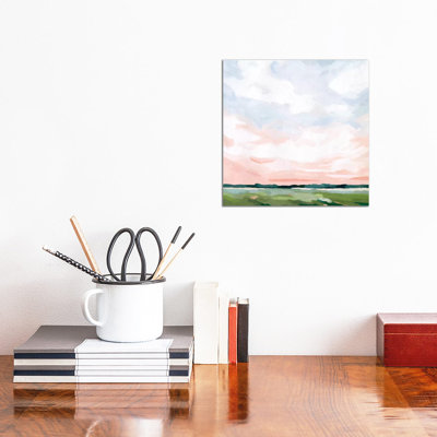 Pink Morning Horizon II by Emma Scarvey - Wrapped Canvas Painting