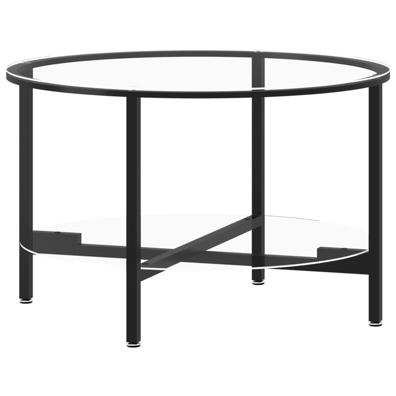 Ebern Designs Tea Table Tempered Glass, Clear