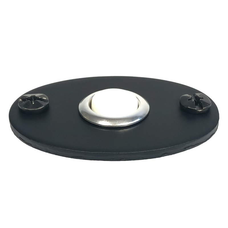 Matte Black Oval Lighted Doorbell Button