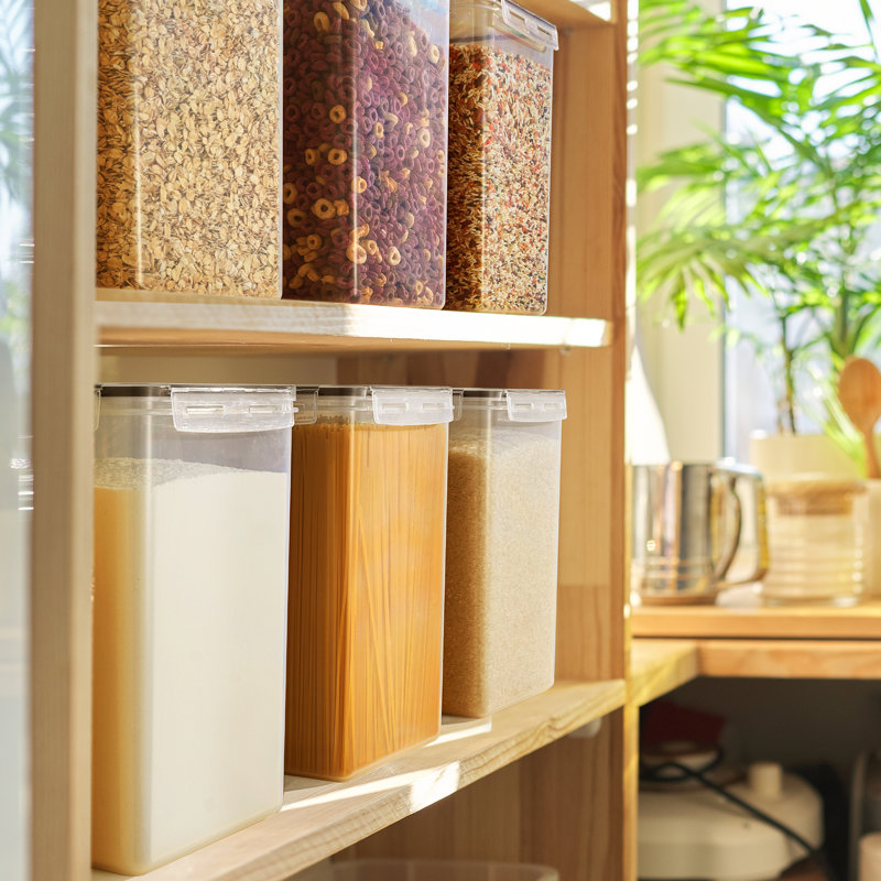 Contenant alimentaire hermétique Sorbus avec couvercles verrouillables, tasses à mesurer et étiquettes - paquet de 6 (6,5 L / 219,79 oz)