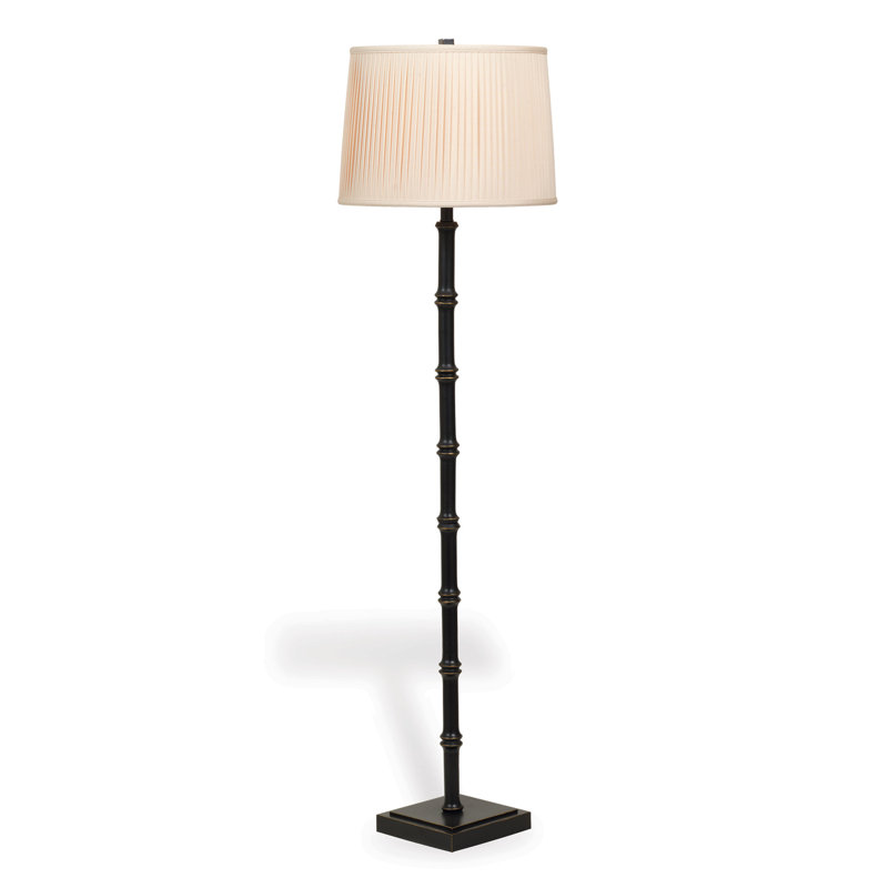 Lauderdale 63'' Black Crackle Steel Traditional Floor Lamp
