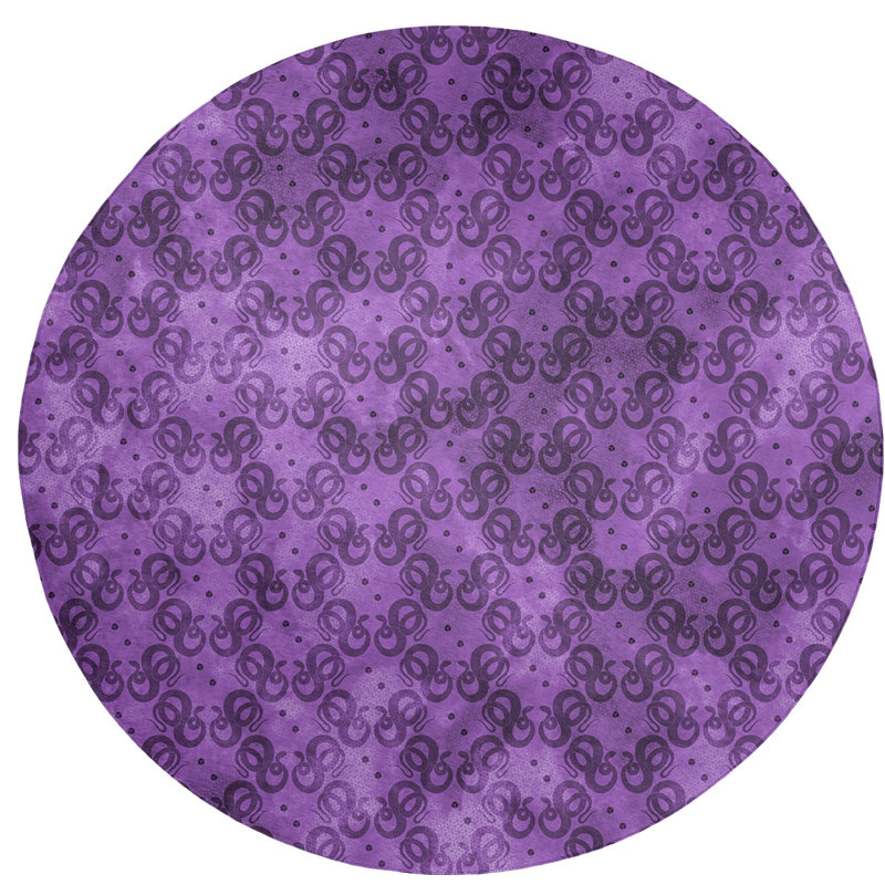 Tapis mauve de serpents, Rond 5 pi