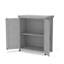 Banc de rempotage avec armoire de rangement et plateau de table en métal pour patio extérieur, table de poste de travail extérieur