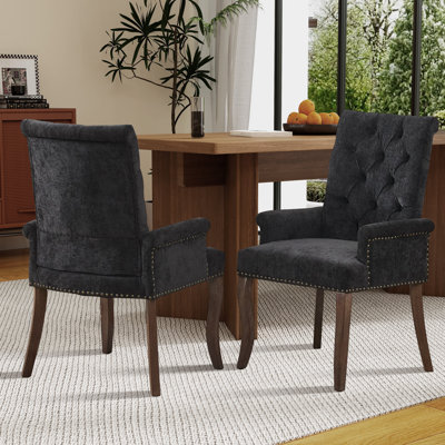 Ensemble de 2 chaises d'appoint en chenille