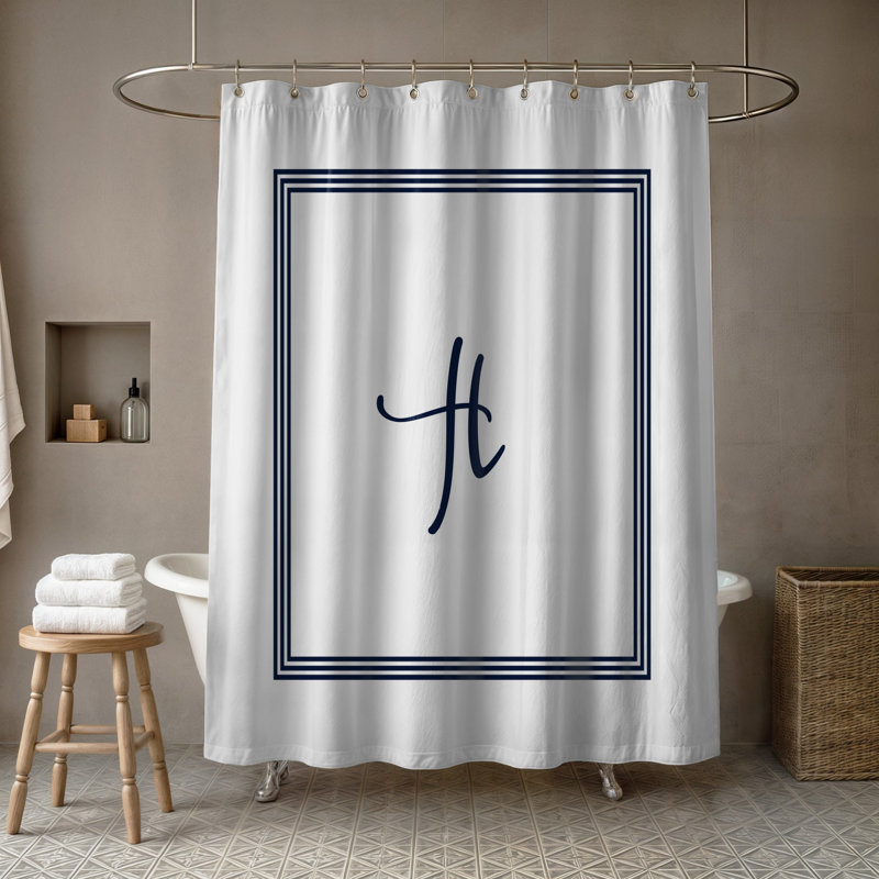 Rideau de douche simple , H, Bleu marine