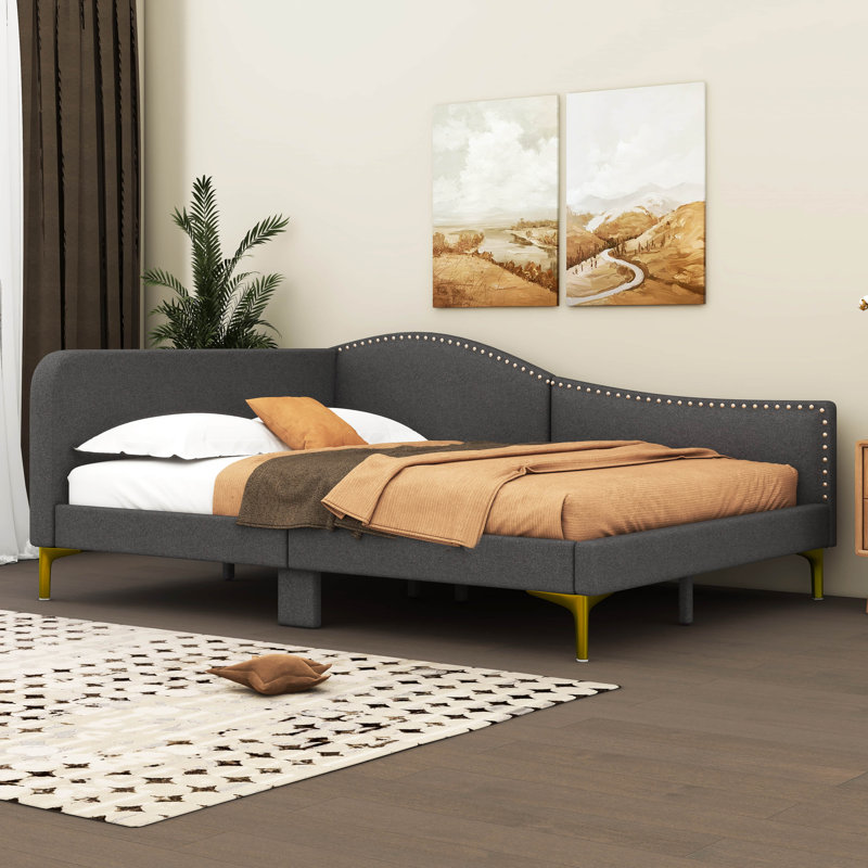 Ruthlene Upholstered Daybed Bed, Full/Double, Gray