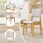 Ensemble de table de salle à manger 7 pièces en bois massif avec chaises rembourrées empilables pour la cuisine et la salle à manger-932832056