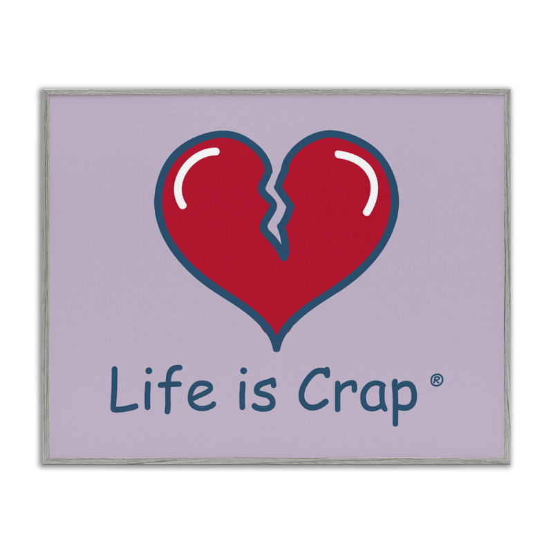 «Life Is Crap Heart Break», estampe numérique par LIC, Estampe numérique Farmhouse, H 24 po x l 30 po